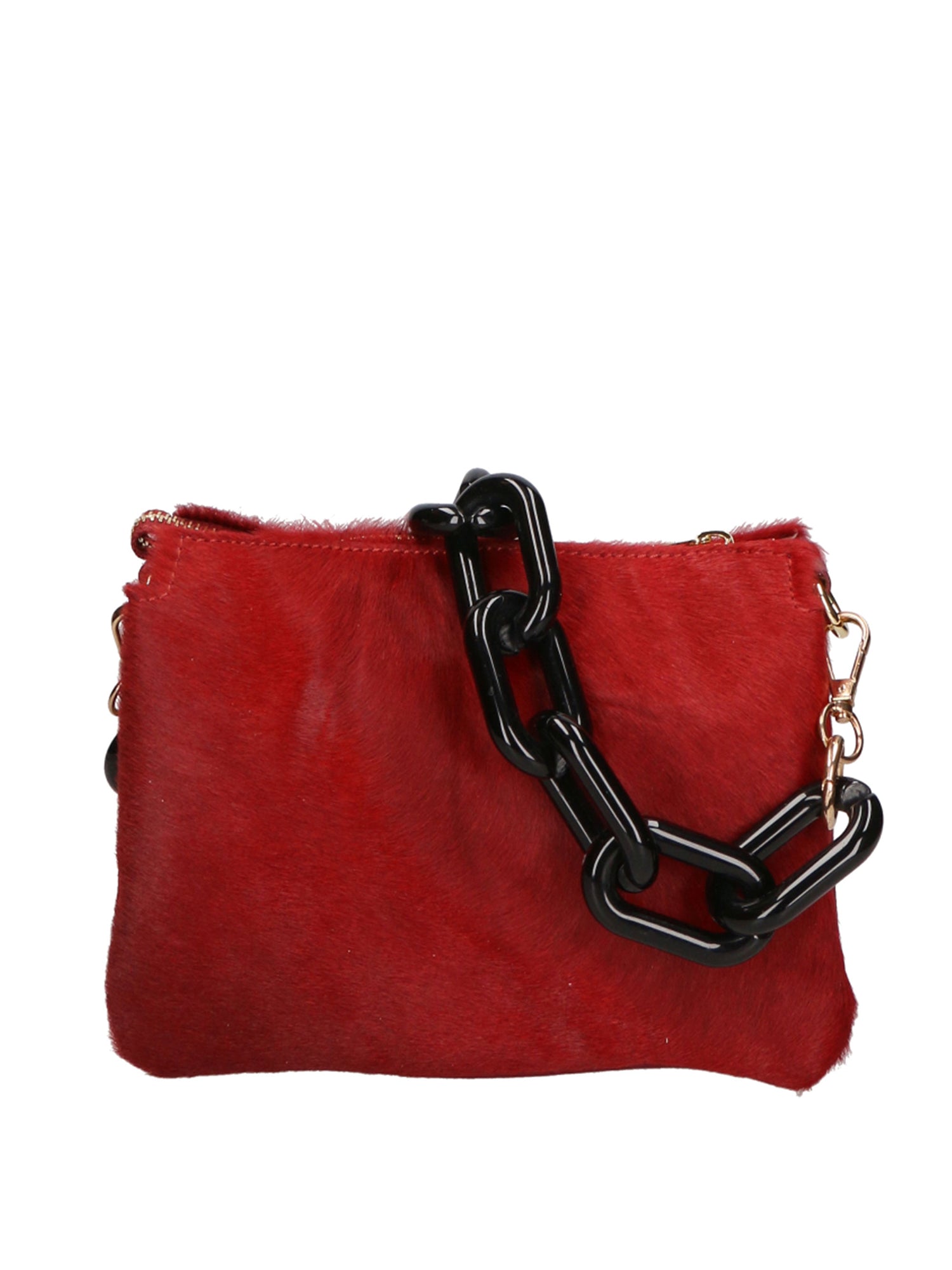 Borsa a spalla da donna Vera pelle di cavallino MYB-8021-FW-RUBINO My Best Bag