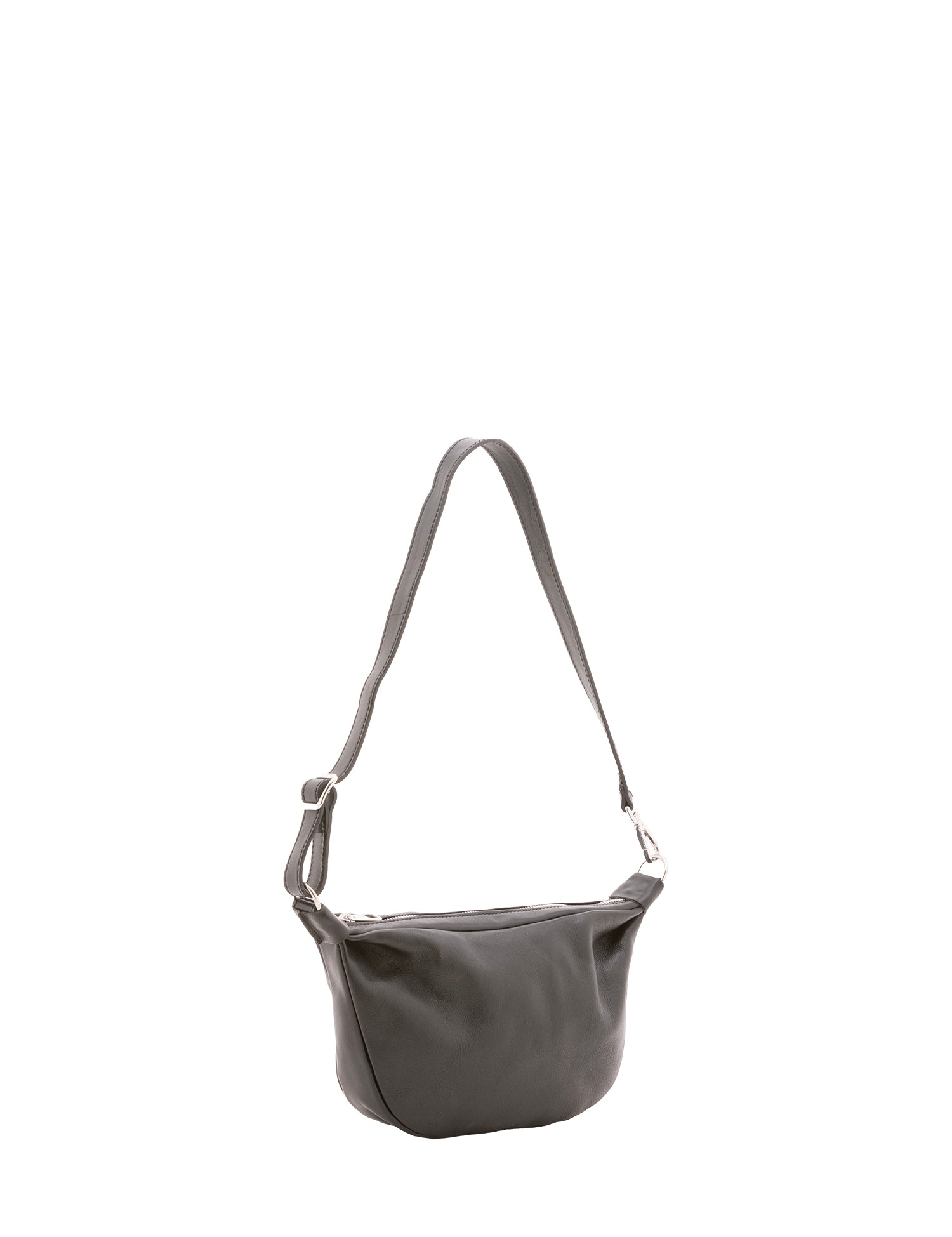 Borsa a spalla unisex in vera pelle 100% cotone 4603-NERO Alessia Firenze