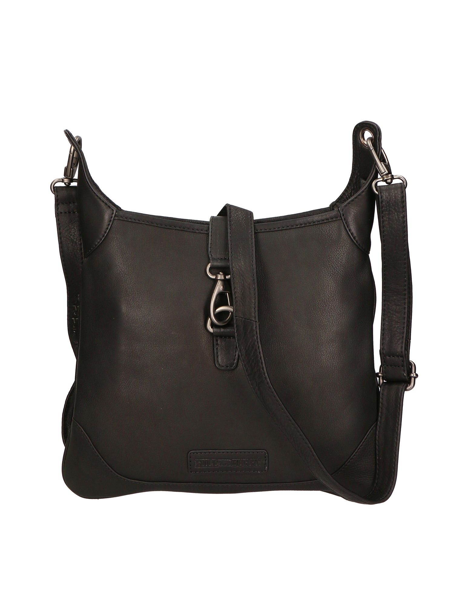 Borsa a tracolla da uomo in vera pelle RFID HILB-6169-NERO Hill Burry