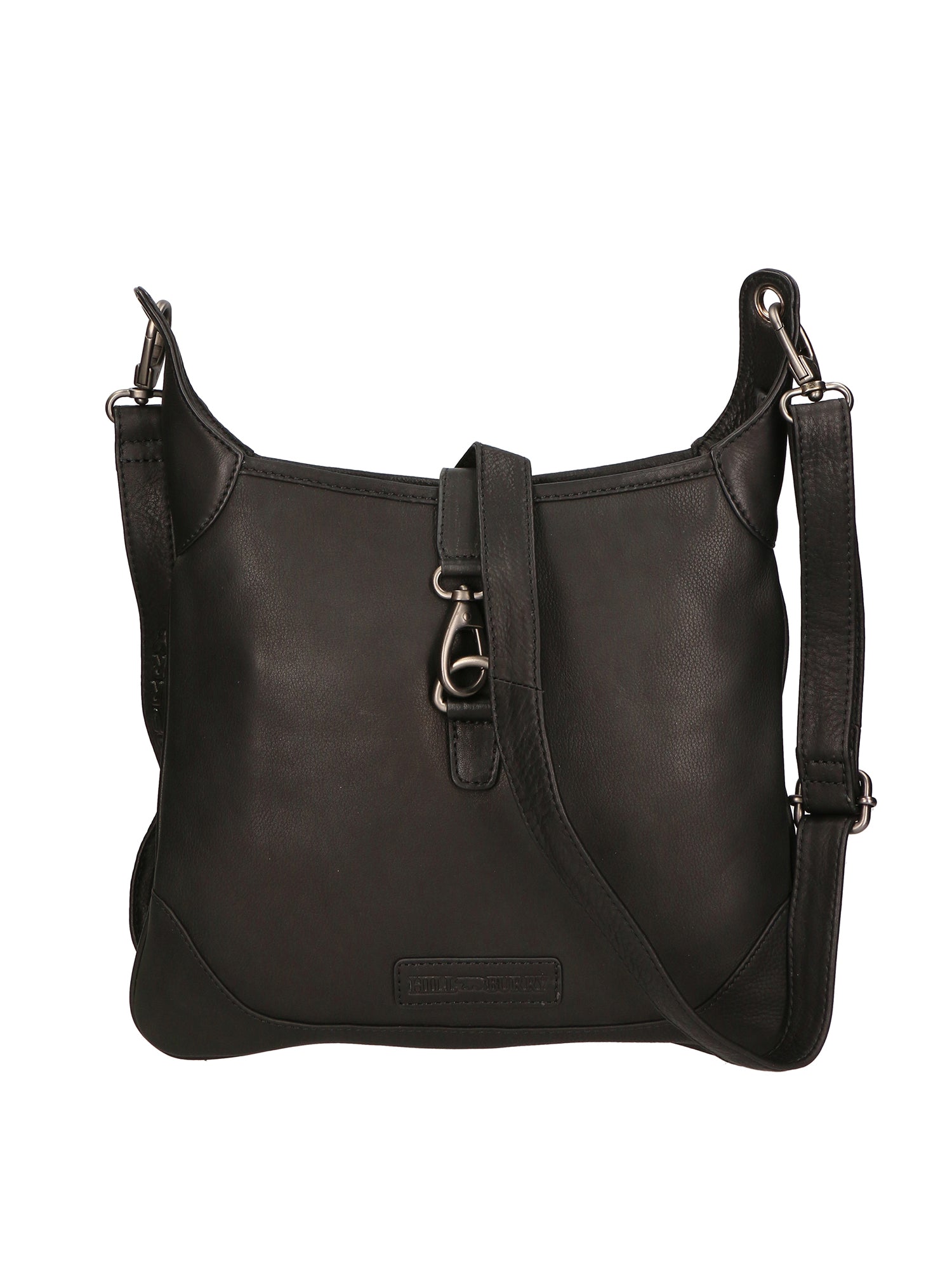 Borsa a tracolla da uomo in vera pelle RFID HILB-6169-NERO Hill Burry