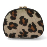 Rachele Pochette donna vera pelle Zip 02535-LEOPARDO TAUPE Gave Lux