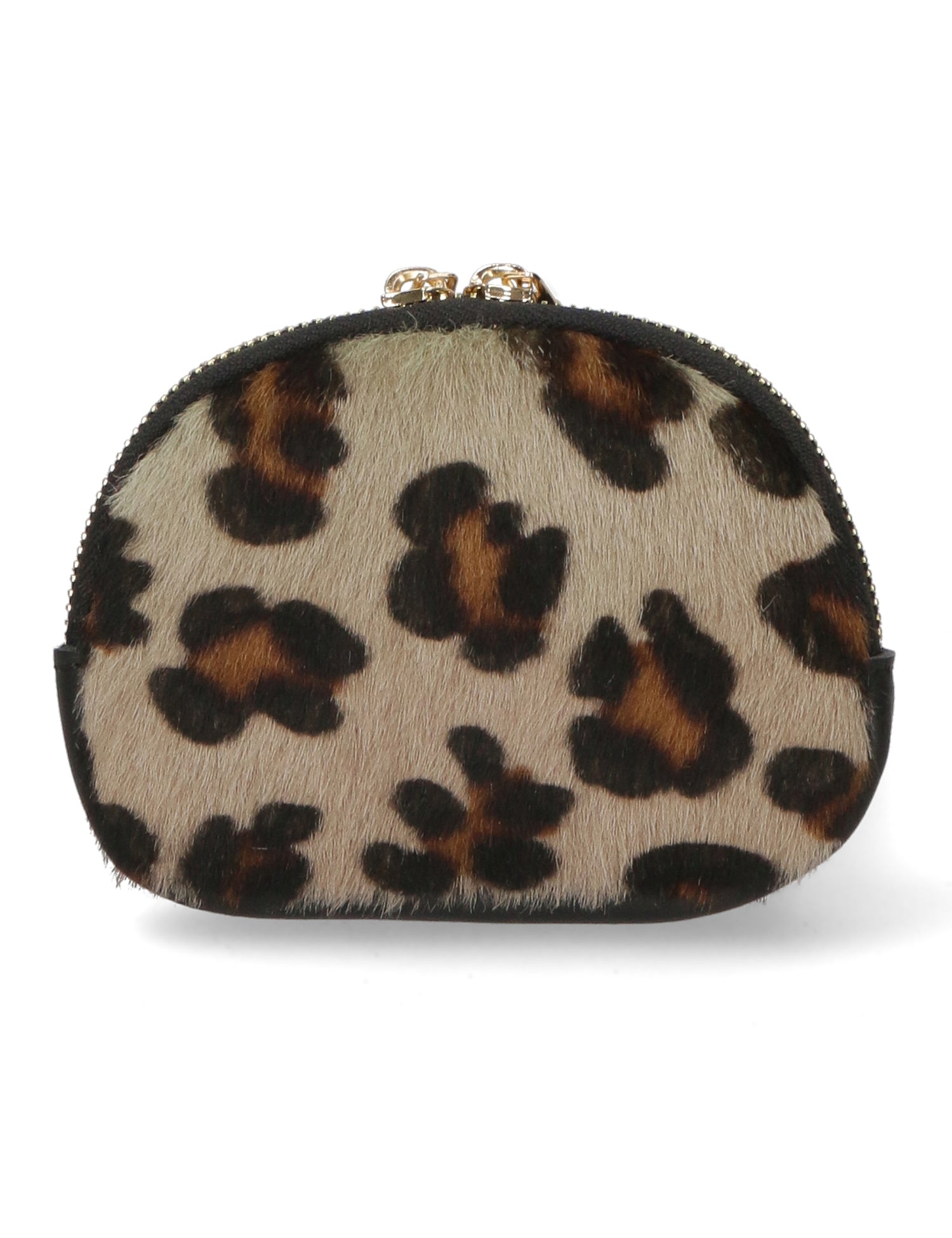 Rachele Pochette donna vera pelle Zip 02535-LEOPARDO TAUPE Gave Lux
