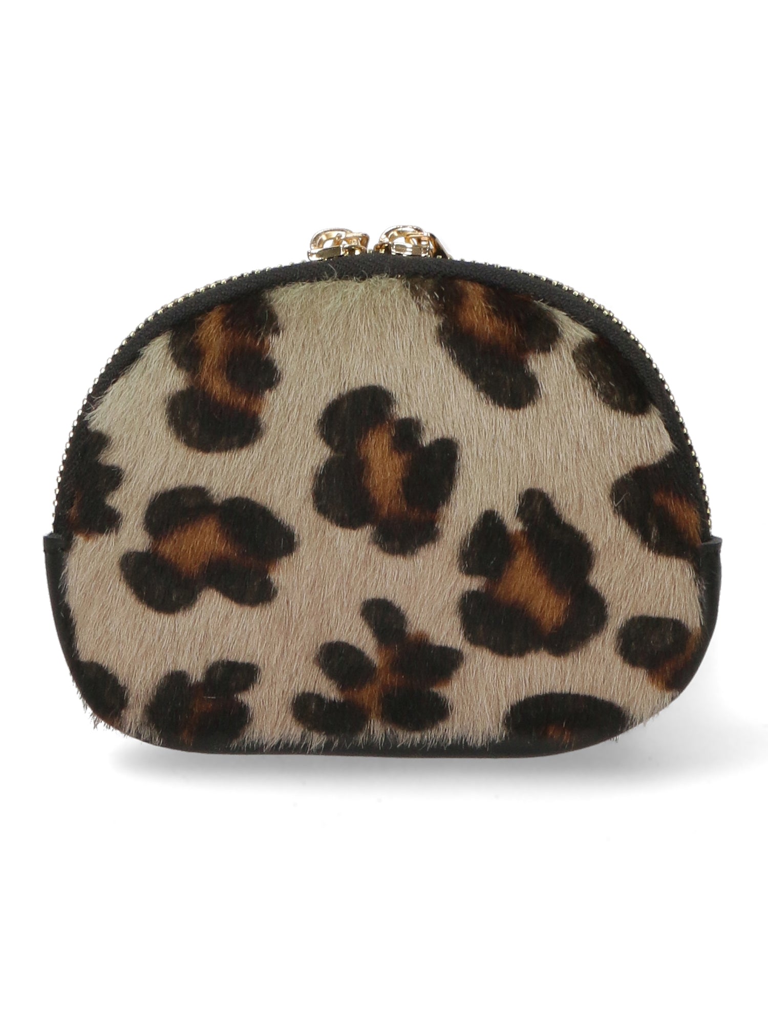 Rachele Pochette donna vera pelle Zip 02535-LEOPARDO TAUPE Gave Lux