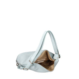 Women's White Convertible Shoulder Bag in Genuine Leather Made in Italy 30x26x9 cm