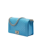 Borsa a mano da donna 100% PVC FLAT M-NORSE BLUE + OFF SILVER Marc Ellis