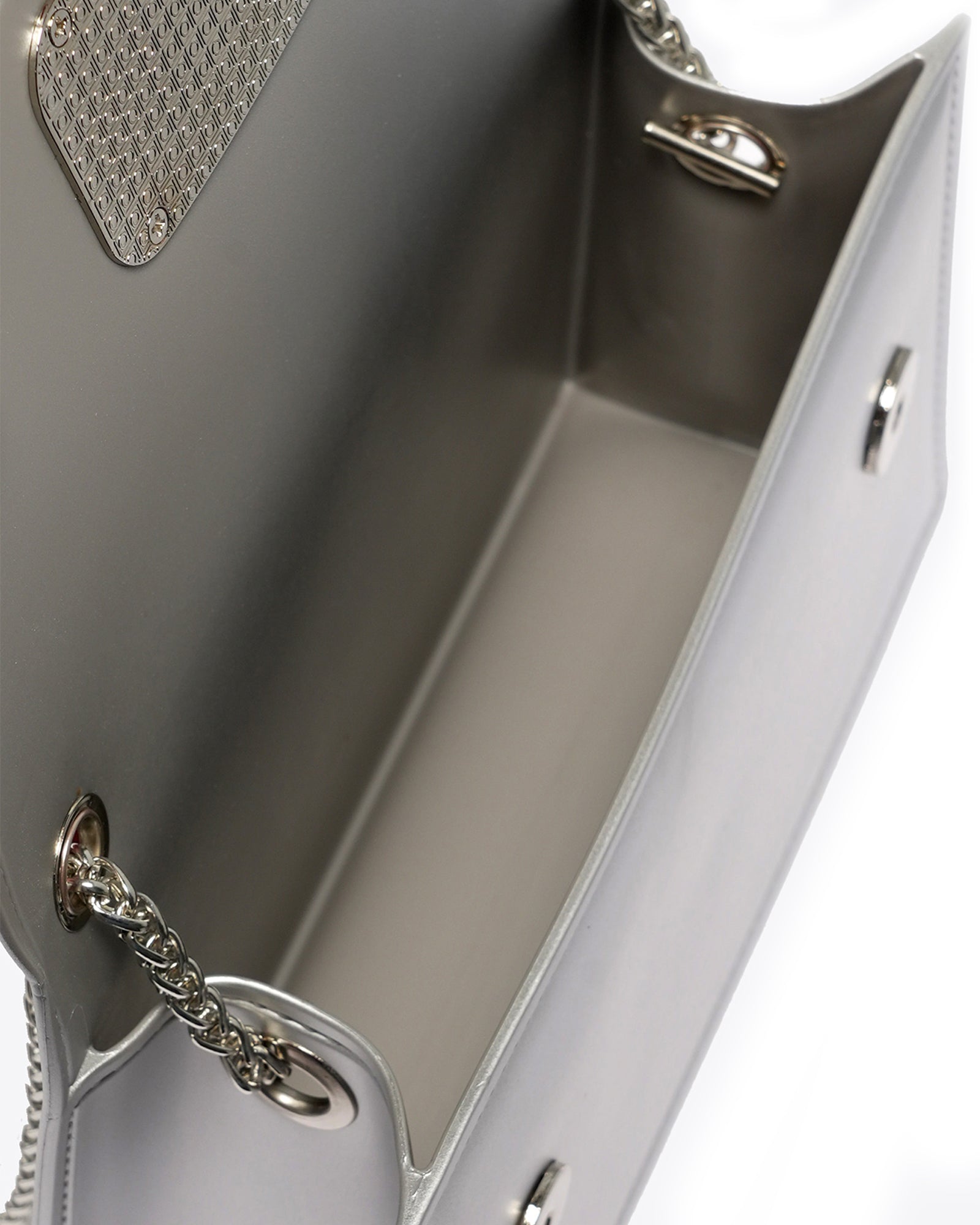 Borsa a mano da donna 100% Pvc FLAT SUPERMEE M-SILVER Marc Ellis