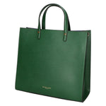 Borsa a mano da donna 100% pelle artigianale MYB-6015-FW-P 622 VERDE GREEN My Best Bag
