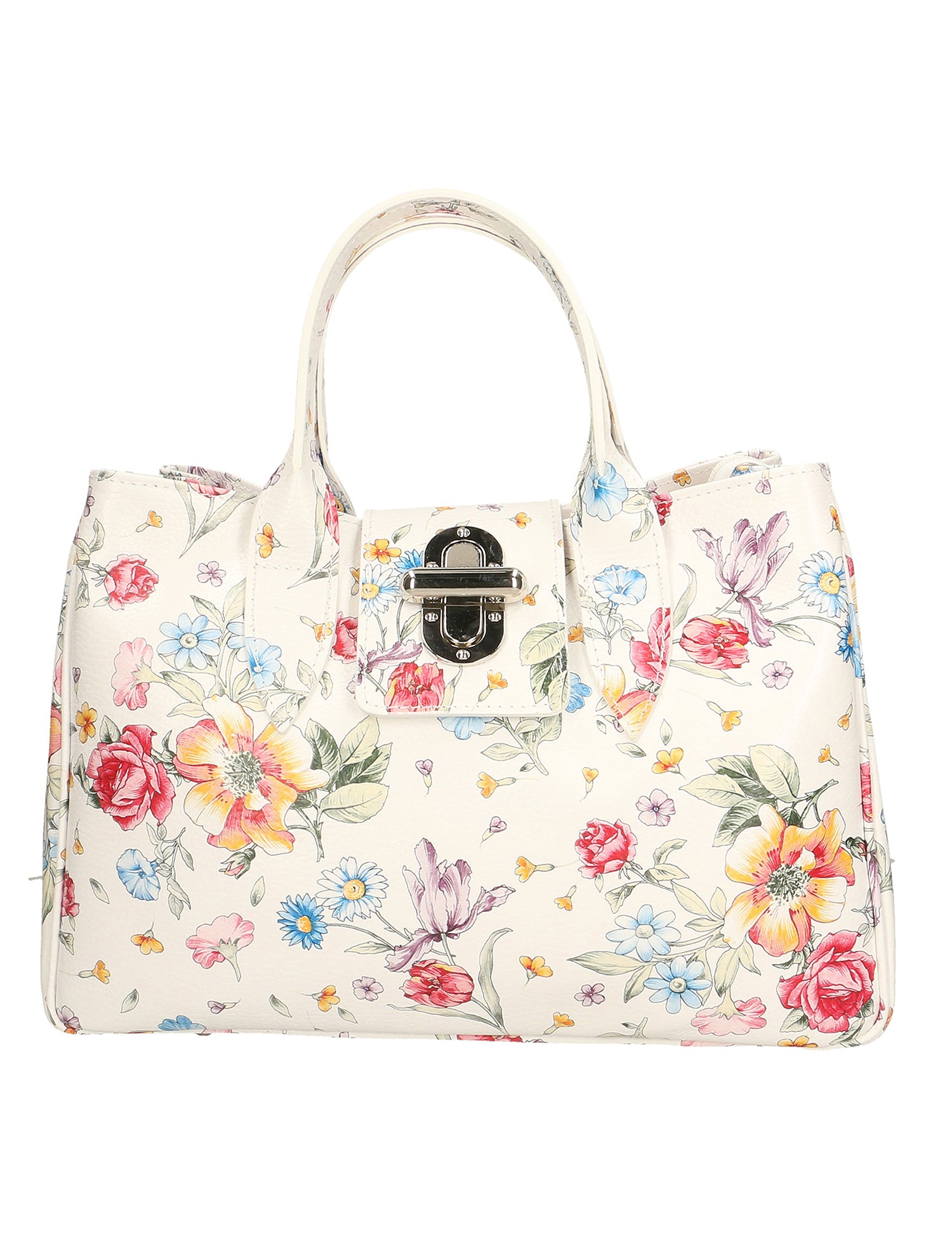 Ascoli Borsa a mano da donna Pelle stampata cocco 7718-FIORI Gave Lux