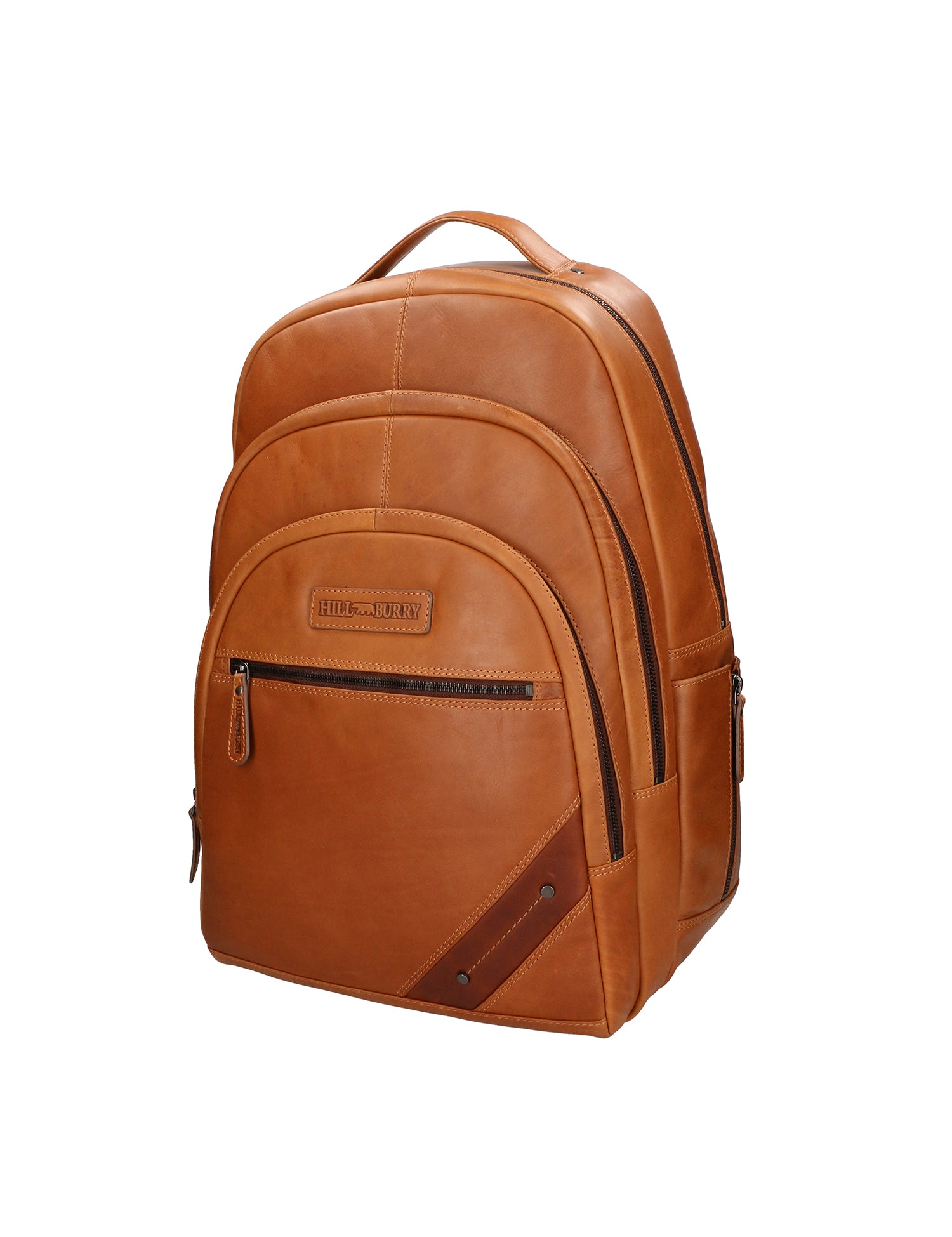Zaino da uomo in vera pelle RFID HILB-4013-CUOIO Hill Burry