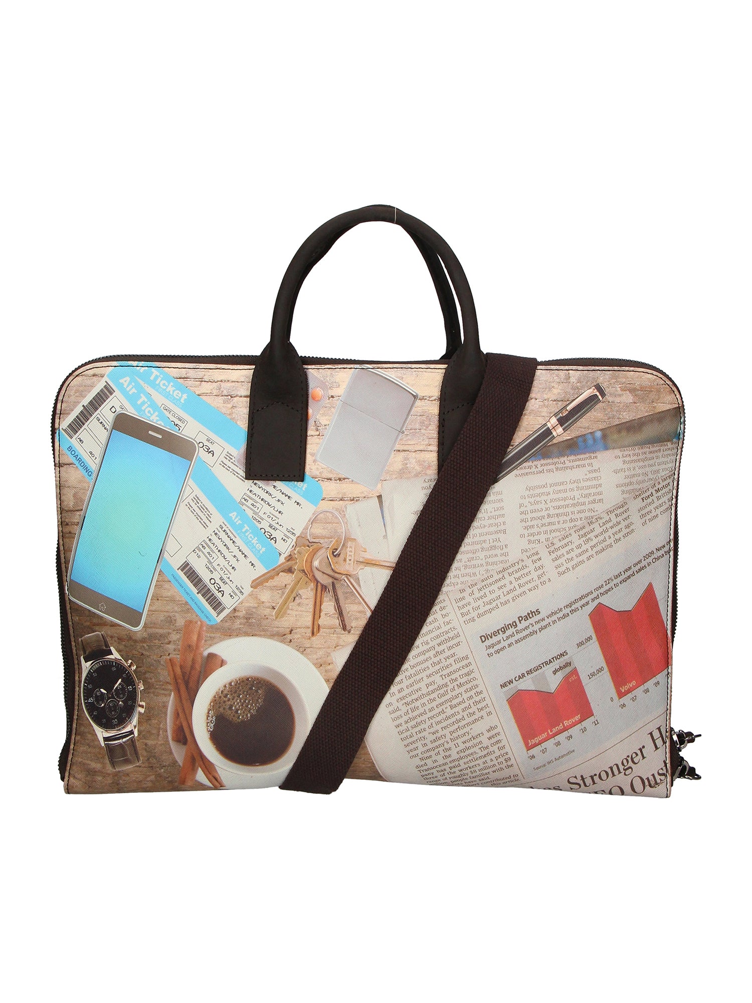 Michela Borsa a mano da donna Vera pelle ZG3007-CAFFE Gave Lux