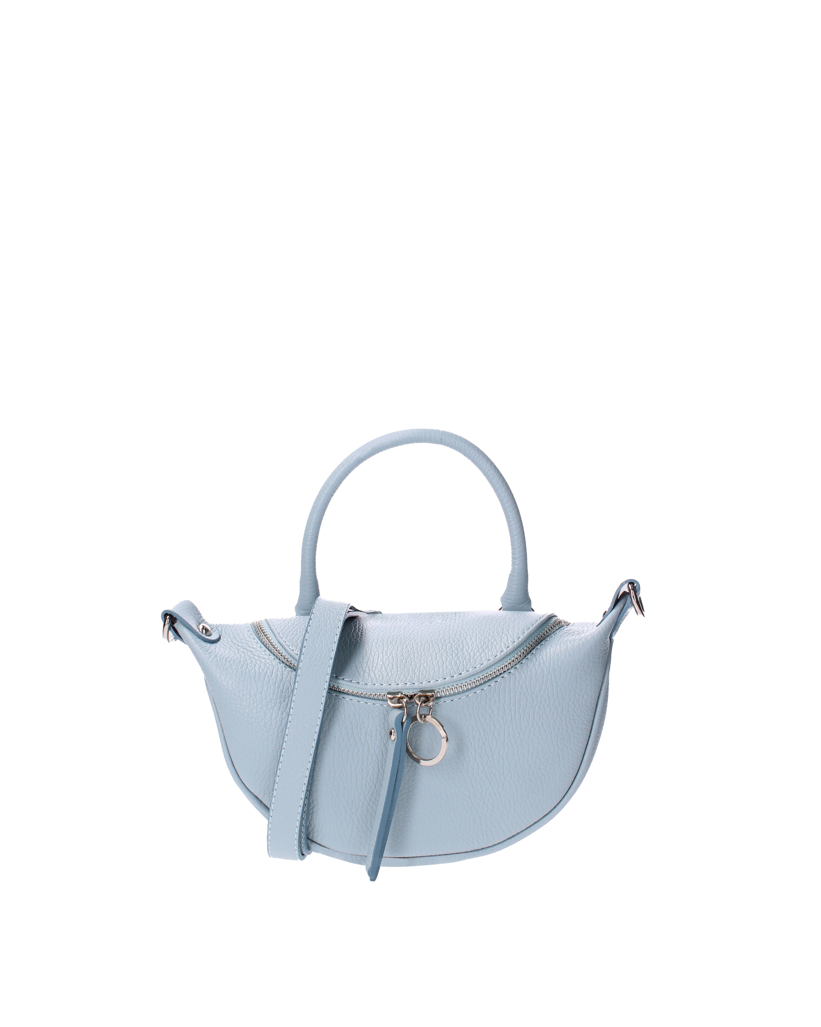 Mae Borsa a mano da donna Vera pelle 07142-D92 CELESTE Viola Castellani