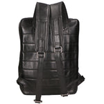Zaino unisex in vera pelle Made in Italy Pelle di vacchetta ingrassata SN5863347-BLACK Santini Firenze