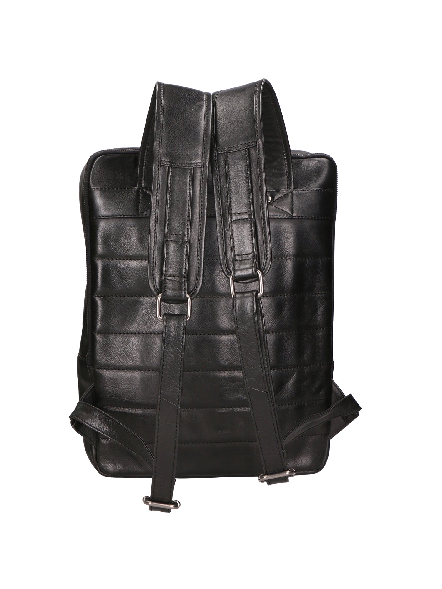 Zaino unisex in vera pelle Made in Italy Pelle di vacchetta ingrassata SN5863347-BLACK Santini Firenze