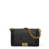 Borsa a mano da donna 100% Pvc FLAT-M 24-BLACK - LIGHT OTTONE Marc Ellis