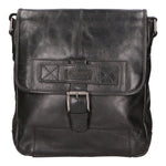 Borsa a tracolla unisex vera pelle 100% pelle SN5861547-BLACK Santini Firenze