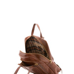 Zaino unisex in vera pelle Made in Italy 100% cotone 4592-MARRONE Alessia Firenze