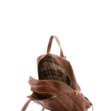 Zaino unisex in vera pelle Made in Italy 100% cotone 4592-MARRONE Alessia Firenze