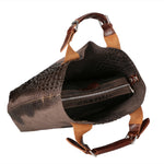 Eufemia Borsa a spalla da donna Pelle Croco Stampata 9007 1-T.MORO Gave Lux