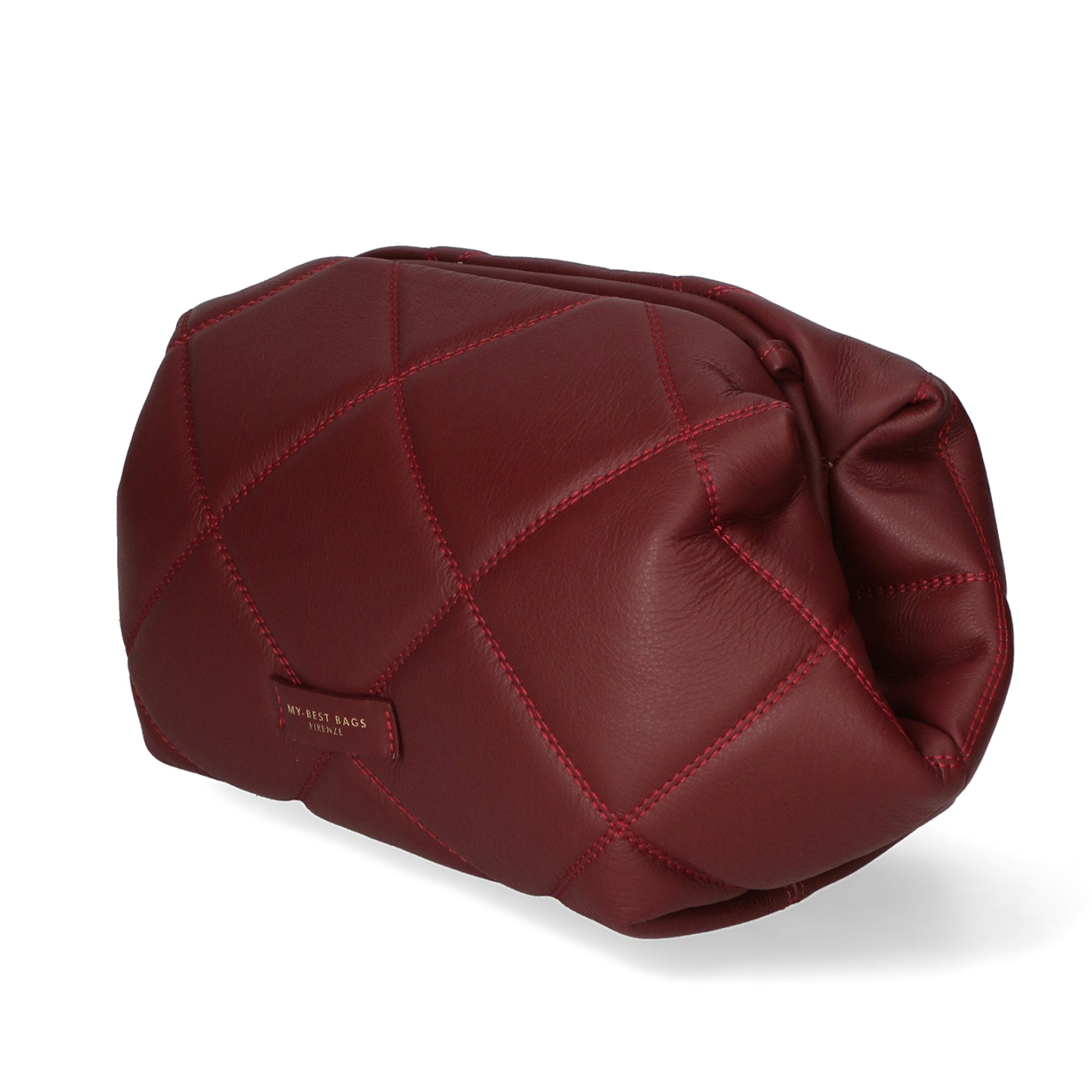 Borsa a tracolla da donna Vera pelle MYB-8043-FW-S34 BORDO My Best Bag