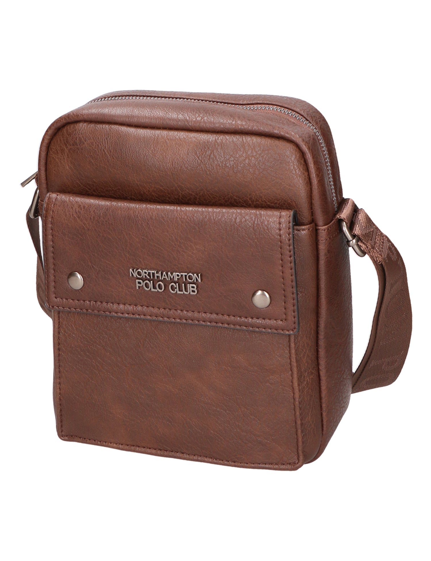 Borsa a tracolla uomo 100% PU Leather PCL3007-COFFEE Northampton Polo Club