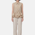 Blusa in 86 Lyocell 14 Poliestere Cammello