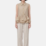 Blusa in 86 Lyocell 14 Poliestere Cammello