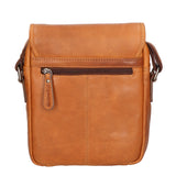 Borsa a tracolla uomo in vera pelle RFID HILB-6113-CUOIO Hill Burry