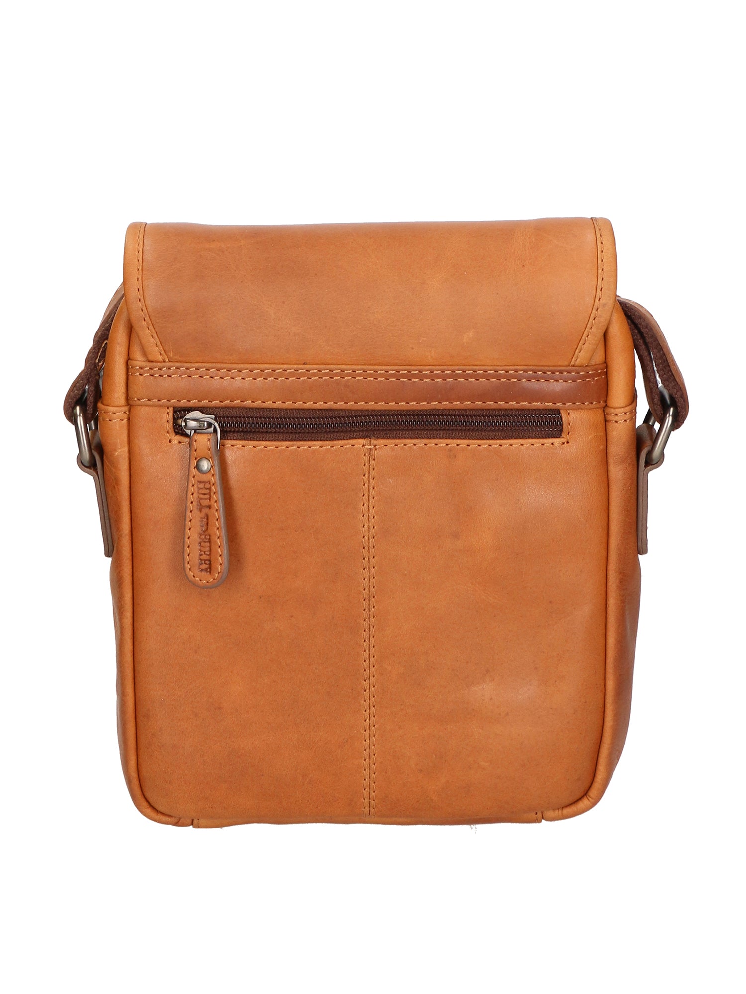 Borsa a tracolla uomo in vera pelle RFID HILB-6113-CUOIO Hill Burry
