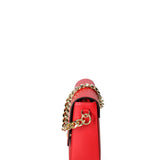 Borsa a tracolla da donna Vera pelle ruga JR-W-1126RU-CORAL RED-GOLD John Richmond