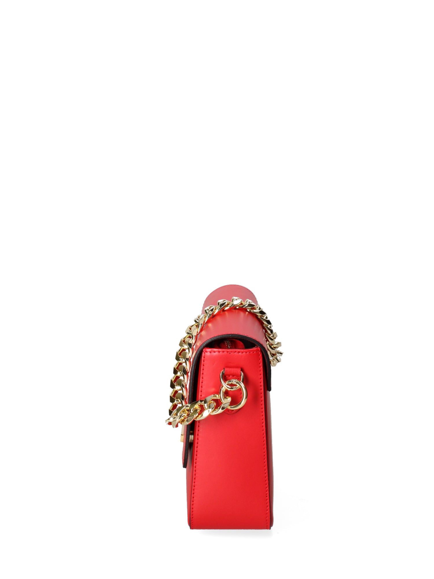 Borsa a tracolla da donna Vera pelle ruga JR-W-1126RU-CORAL RED-GOLD John Richmond