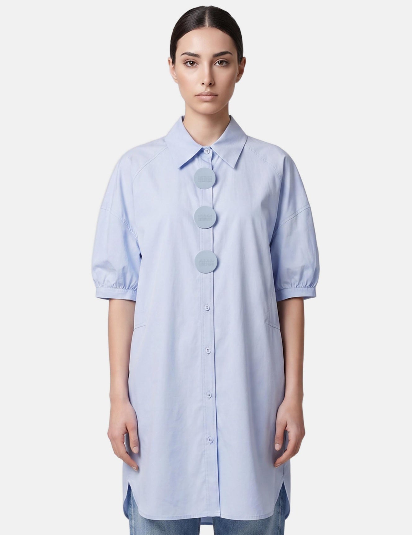 Vestito in Cotone Blu