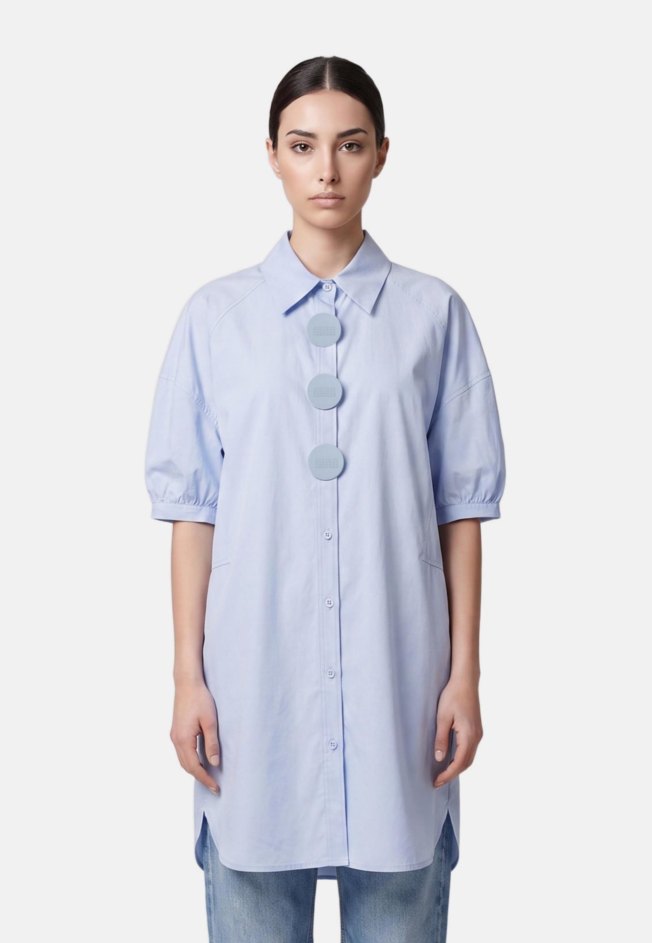 Vestito in Cotone Blu