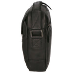 Borsa a tracolla da uomo 100% vera pelle HILB-HT06-BLACK NERO Hill Burry