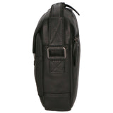 Borsa a tracolla da uomo 100% vera pelle HILB-HT06-BLACK NERO Hill Burry