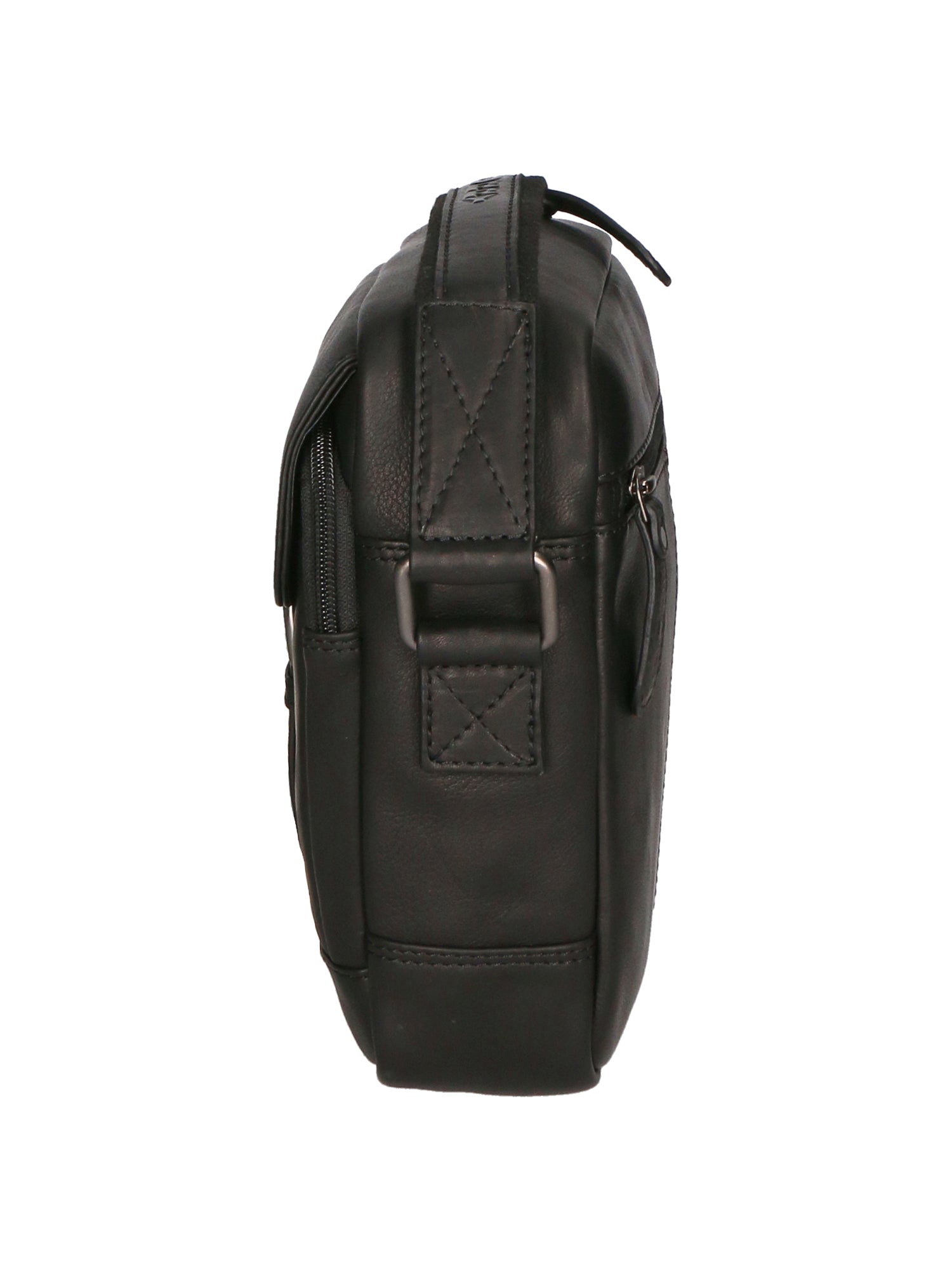 Borsa a tracolla da uomo 100% vera pelle HILB-HT06-BLACK NERO Hill Burry