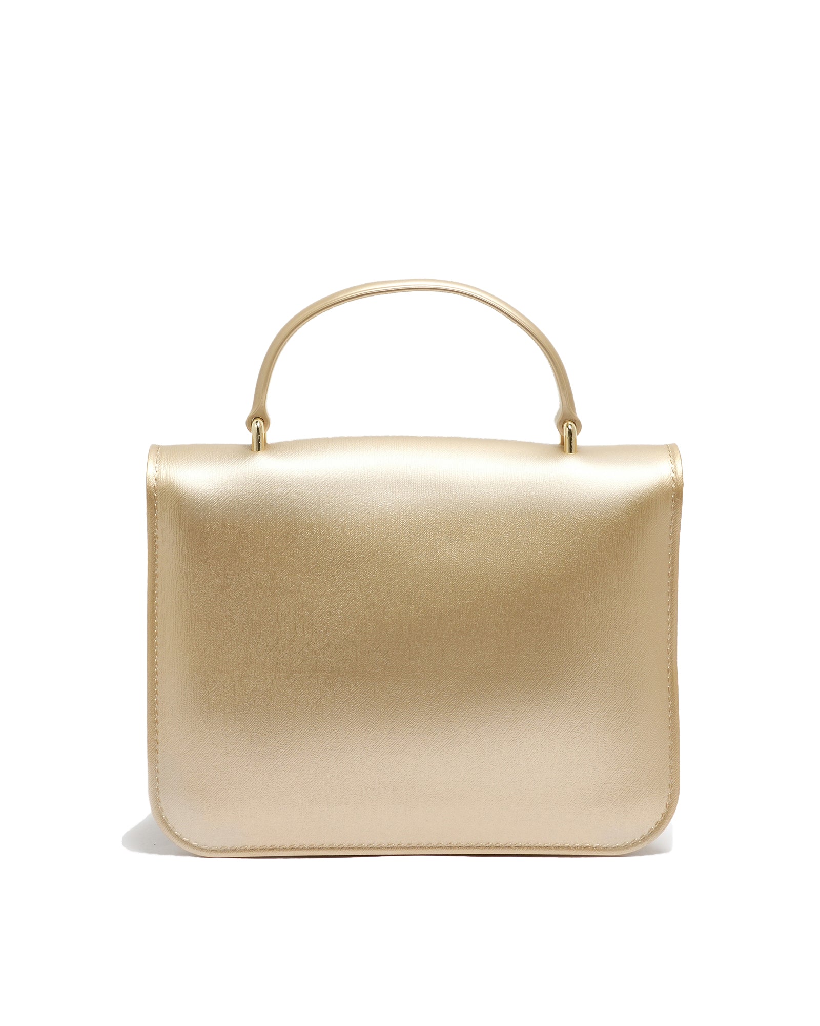 Borsa a mano da donna 100% Pvc FLAT EAR-GOLD + BRUSH GOLD Marc Ellis