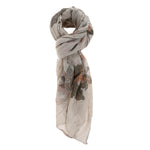 Simona L2004-TAUPE Foulard unisex in cotone e seta Gave Lux