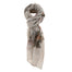 Simona L2004-TAUPE Foulard unisex in cotone e seta Gave Lux