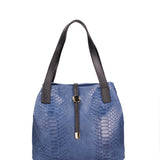 Clarissa Borsa a mano da donna Vera pelle 5276-012 BLU JEANS Gave Lux