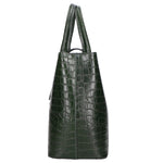 Letizia Borsa a mano da donna Pelle stampata croco 06542-VERDE SCURO Gave Lux