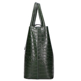 Letizia Borsa a mano da donna Pelle stampata croco 06542-VERDE SCURO Gave Lux