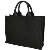 Borsa a mano da donna Misto pelle e tessuto MYB-05117-SS-12+S28 NERO My Best Bag