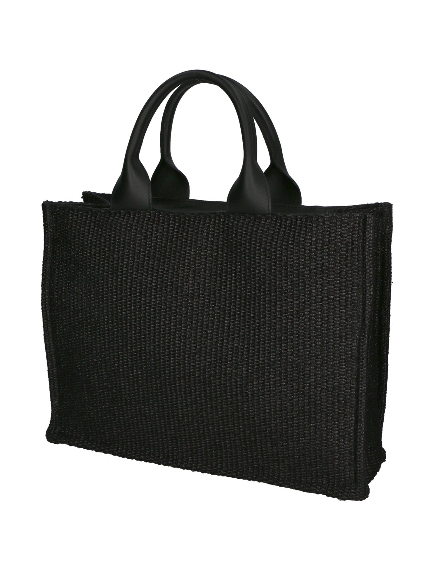 Borsa a mano da donna Misto pelle e tessuto MYB-05117-SS-12+S28 NERO My Best Bag