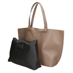 Beata Borsa a spalla da donna Vera pelle 05779-TAUPE D40 Gave Lux