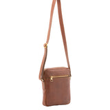 Borsa a tracolla uomo vera pelle Made in Italy 4313-MARRONE Alessia Firenze
