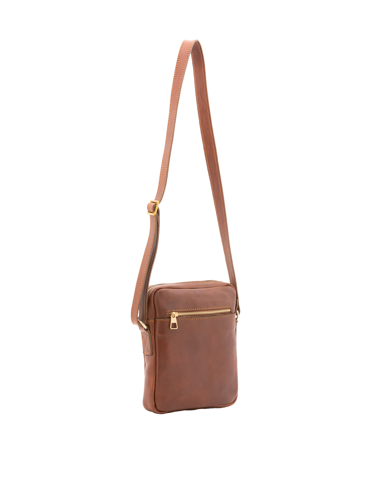 Borsa a tracolla uomo vera pelle Made in Italy 4313-MARRONE Alessia Firenze