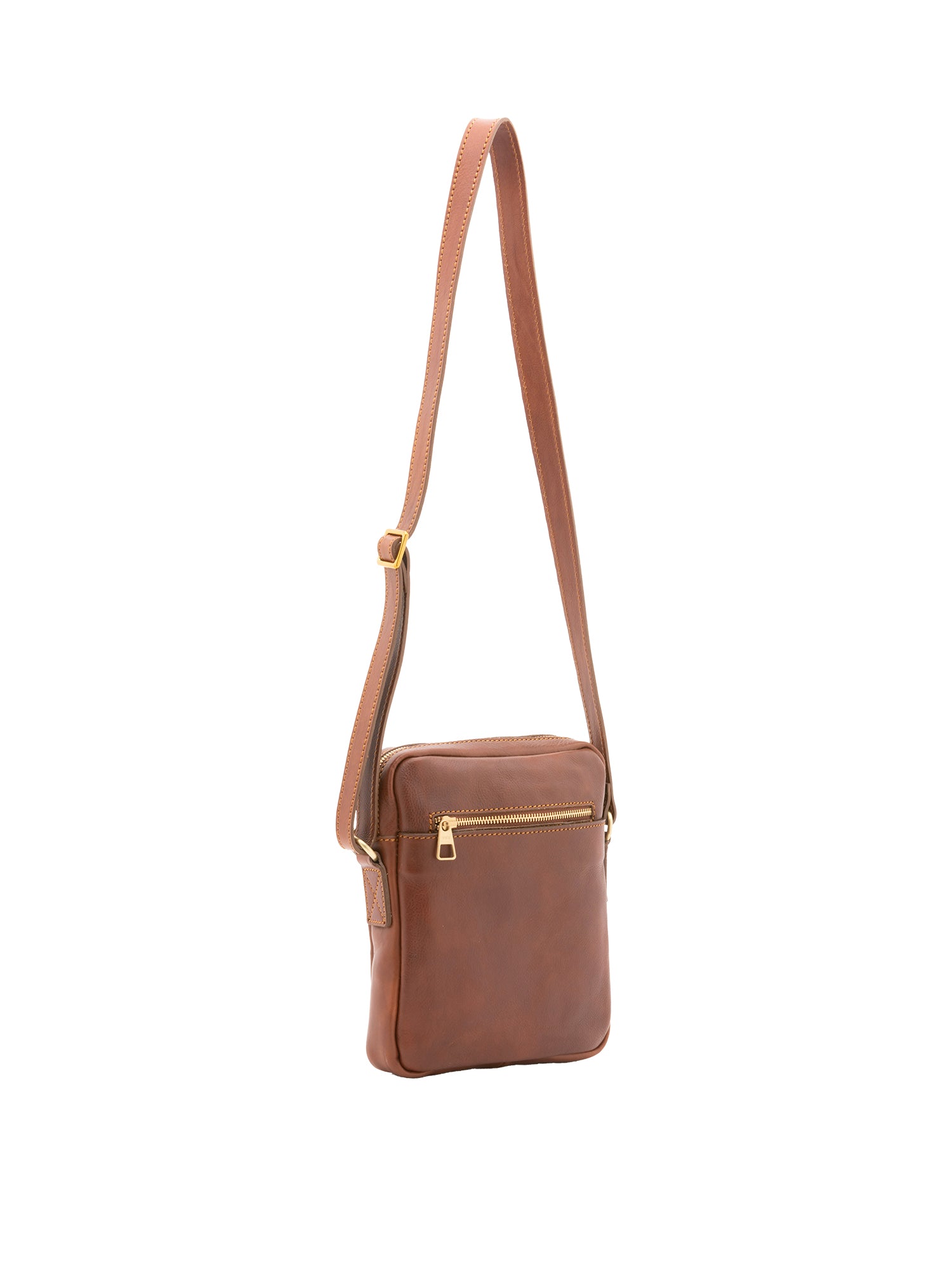 Borsa a tracolla uomo vera pelle Made in Italy 4313-MARRONE Alessia Firenze