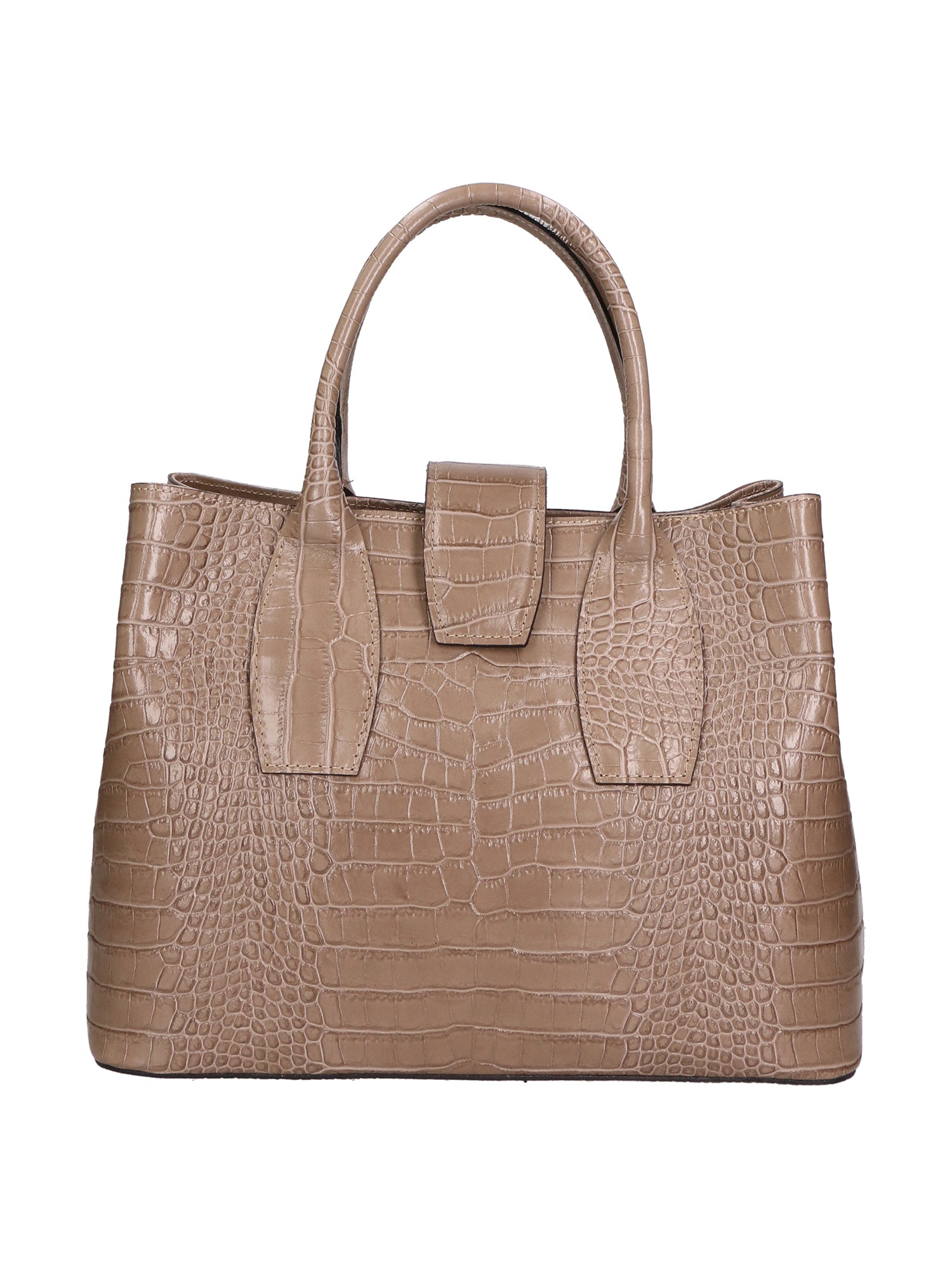 Letizia Borsa a mano da donna Pelle stampata croco 06542-TAUPE SCURO Gave Lux
