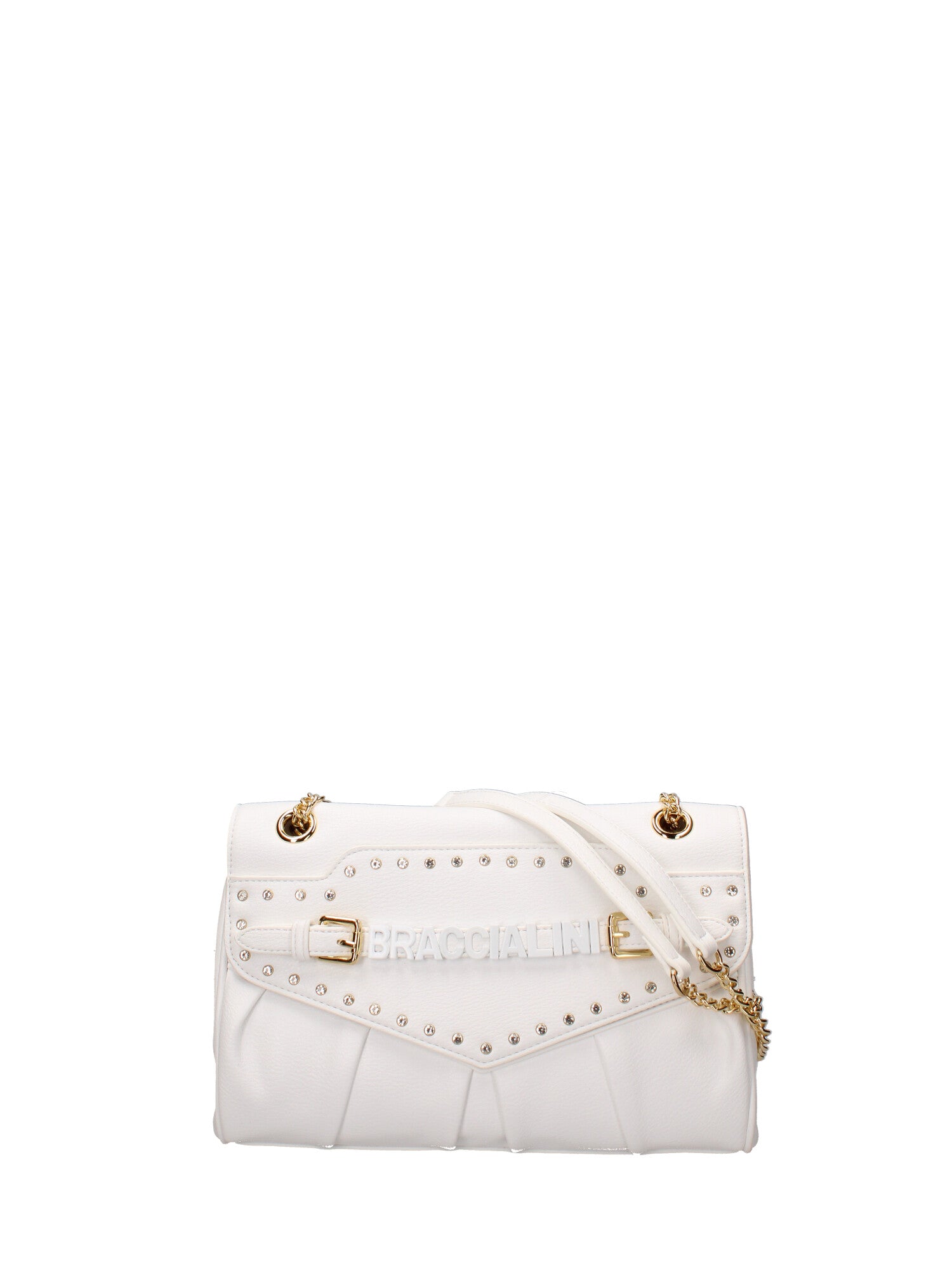 Elora Elite Borsa a spalla da donna 100% poliuretano B17131-BIANCO Braccialini