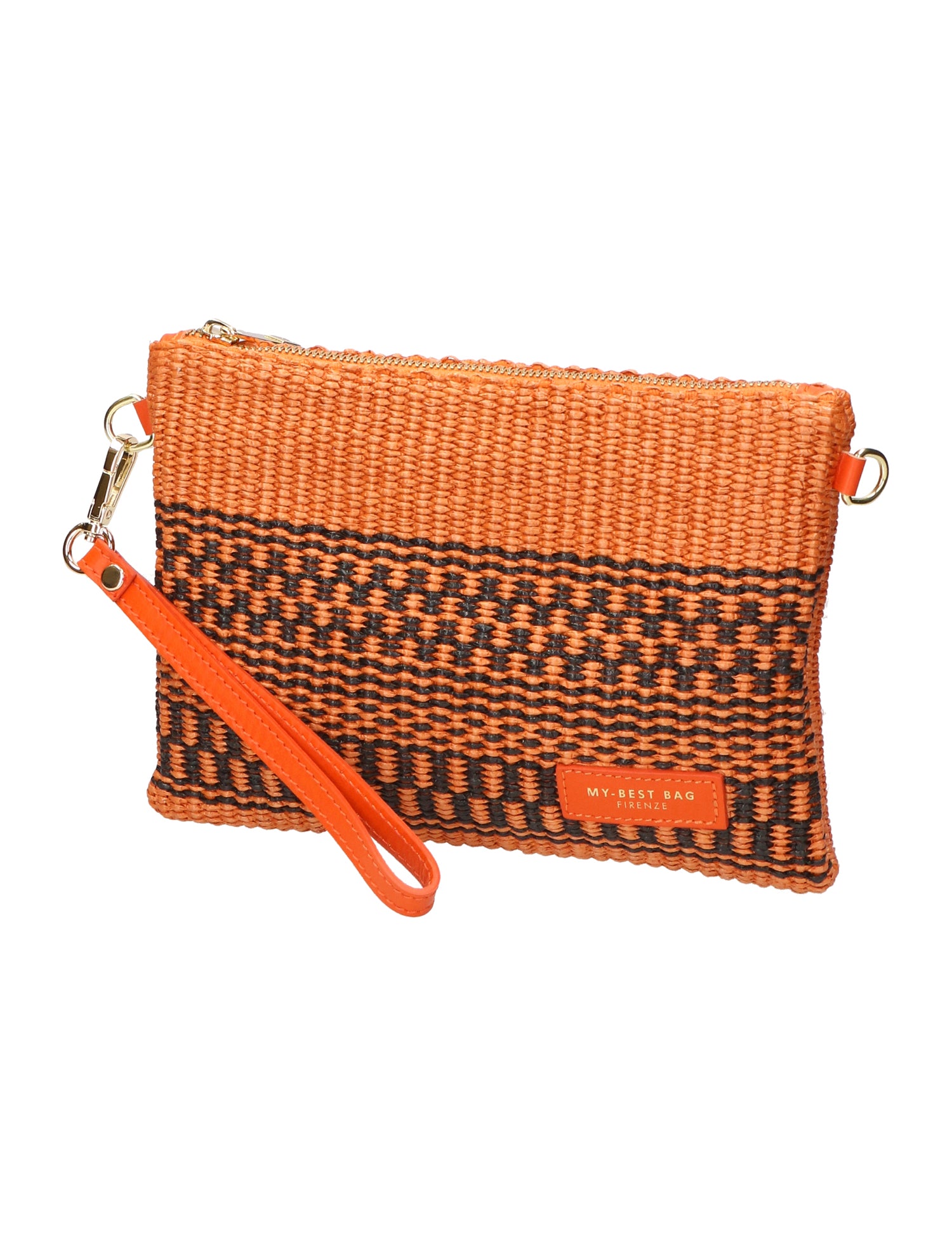 Pochette da donna in paglia Made in Italy MYB-05375-SS-ARANCIO STRAW My Best Bag